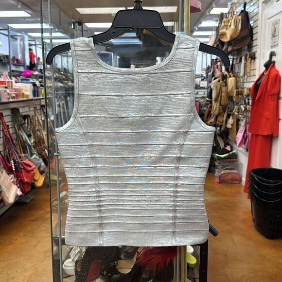 Herve leger silver top - Picture 1 of 9